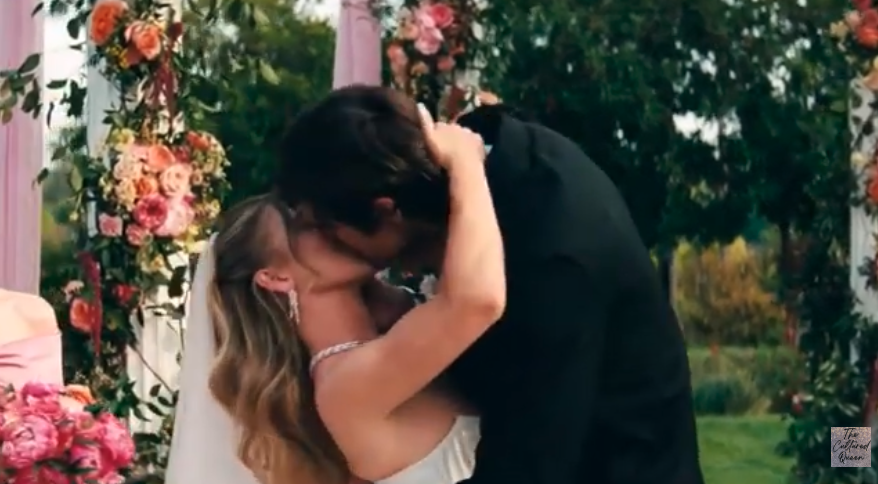 Wedding kiss fragment.
